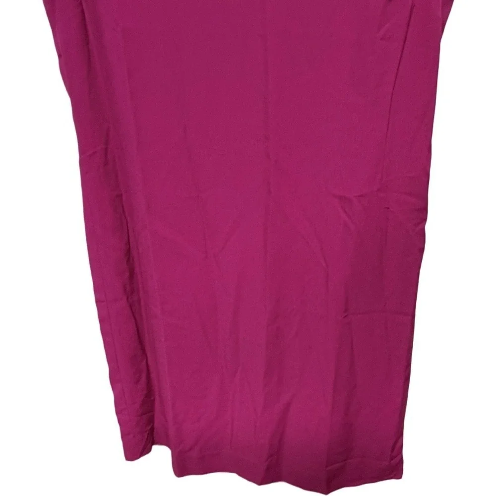 J. Crew Fuchsia Pink Slit Neck Sleeveless Mini Dress NWT Size 14 Business Casual